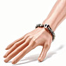 Achatgrau-schwarzes geflochtenes Armband