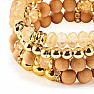 Set aus vier modischen Armbändern „Power of Wood“.