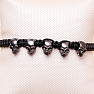 Skulls Pull-Down-Armband Farbe angelaufenes Silber