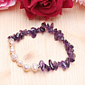 Armband im Amethyst- und Perlenschliff