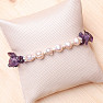 Armband im Amethyst- und Perlenschliff