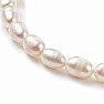 Armband aus weißen Perlen 19,5 cm