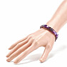 Achat lila geflochtenes Armband aus Knochen