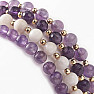 Set aus vier Armbändern aus Amethyst und Achat