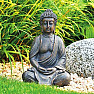 Buddha meditiert japanische Figur braun 30 cm