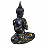 Buddha betet thailändische Figur antikes Aussehen schwarze Farbe
