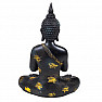 Buddha betet thailändische Figur antikes Aussehen schwarze Farbe