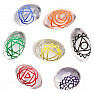Chakra-Kristallset mit Shiva-Lingam-Chakra-Symbolen