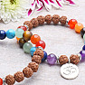 Rudraksha-Chakra-Armband mit Om-Anhänger