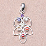 Chakra-Anhänger mit Blütenblättern, Silber Ag 925, limitierte Kollektion L65289