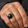 1014 Herren Silberring mit Onyx
