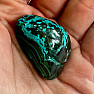 Chrysokoll mit Malachit getrommelt Kongo 3
