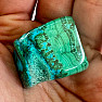 Chrysokoll mit Malachit getrommelt Kongo 4