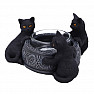 Candlestick Trio von schwarzen Katzen