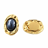 Ohrringe aus Edelstahl, oval, mit Perle