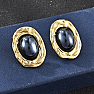 Ohrringe aus Edelstahl, oval, mit Perle