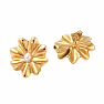 Ohrringe aus Edelstahl mit goldenen Blumen