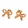 Ohrringe aus Edelstahl, Schleife, Gold, 1,1 cm