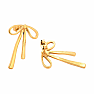 Ohrringe aus Edelstahl, Schleife, Gold, 2 cm