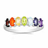 Chakra-Ring Energie der Natur Rhodium Silber Ag 925