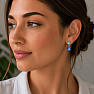 Silberne Hängeohrringe mit Kyanit und Larimar