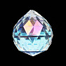 Ball Feng Shui geschliffener Kristall schillernd metallisiert Helle Perle XL