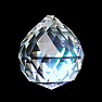 Kugel Feng Shui geschliffener Kristall schillernd metallisiert Dark Pearl XL