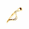 Silber-vergoldeter Ring Golden Wave
