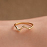 Silber-vergoldeter Ring Golden Wave