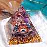 Hamsa-Orgonit-Pyramide mit Amethyst