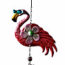 Metallglocke Flamingo mit vier Röhren