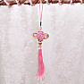 Feng Shui schützender rosa Vorhang mit traditionellem Knoten