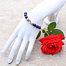 Howlith, Lapislazuli und Rhodonit mit Blumenarmband RB Design 29