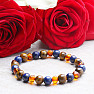 Armband aus Cognac-Bernstein mit Lapislazuli und Tigerauge