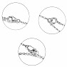 Silber rhodiniertes Halsband KITTEN AND MOON