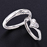 Partnerringe, rhodiniertes Silberring-Set