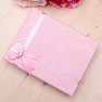Rosa Geschenkbox aus Papier mit Schleife für Schmucksets 12,5 x 16 cm
