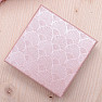 Rosa Geschenkbox aus Papier für Ringe und Ohrringe 7,5 x 7,5 cm
