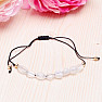 Mondsteinweißes Armband mit Shamballa-Verschluss