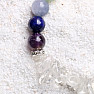 Chakra-Armband geschliffener Kristall und sieben Perlen
