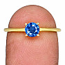 Blauer Kyanit-Schliffring, Silber Ag 925, RBC306