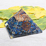 Orgonitpyramide mit Lapislazuli groß mit Kristallkristall