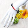 Armband aus Karneol und Lavastein mit Shamballa-Verschluss