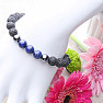 Armband aus Lapislazuli und Lavastein mit Shamballa-Verschluss