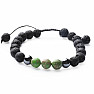 Armband aus Regalit und Lavastein mit Shamballa-Verschluss