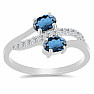 Silberring mit London-Topas und Zirkonen Ag 925 026069 LT