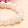 Armband aus weißen Perlen aus Mondstein, 12 mm