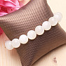 Armband aus weißen Perlen aus Mondstein, 12 mm