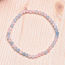 Morganite - Beryll Pink Smaragd Armband extra AA-Qualität geschliffene Perlen Variante blau