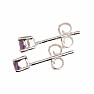 Amethyst geschliffene Ohrringe Silber Ag 925 MP-314E